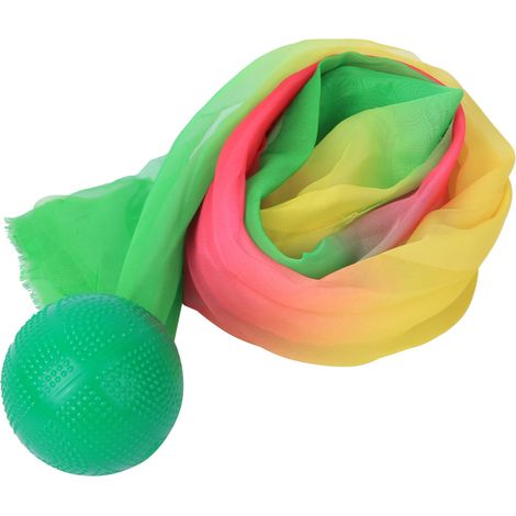 Ruban de fil coloré extensible pour exercices de Tai Chi, balle de soie souple et résistante, fournitures de performance (pelote de fil coloré vert de 1,5 m) (1/5)