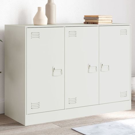 Aparador cómoda mueble almacenaje organizador cocina salón salón 99 x 39 x 73 cm acero blanco 020030544