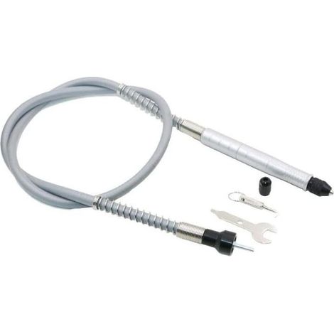 Adaptateur d'arbre flexible/rallonge de perceuse flexible pour outils travail du bois rotatifs (Gris