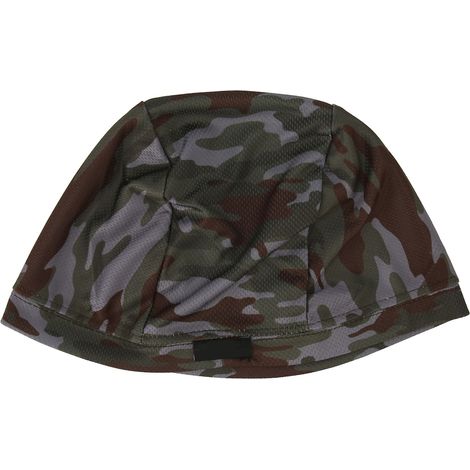 Casquette respirante et fraîche pour casque de moto, doublure absorbante anti-transpiration, camouflage vert.