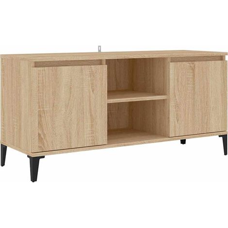 Maison Exclusive - TV-Schrank mit Metallbeinen Sonoma-Eiche 103,5 (1/5)