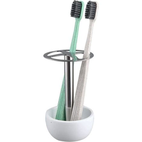 Porte-brosse à dents pour salle de bain (brosse à dents non incluse), blanc (1/4)