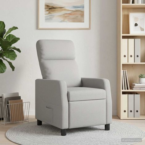 vidaXL Fauteuil inclinable Gris nuage Tissu (1/5)