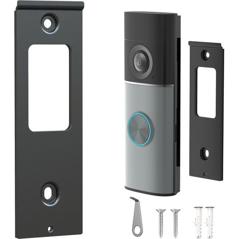 Plaque arrière en métal de rechange pour sonnette filaire Plus (2e génération)/Pro (3e génération), accessoires de support de sonnette avec vis de montage pour maisons, appartements, bureaux (1/5)