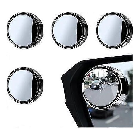 Lot de 4 rétroviseurs d'angle mort rotatifs pour voiture, ronds, pivotants à 360°, HD, auto-adhésifs, en verre convexe. (1/5)