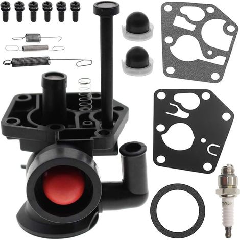 Carburateur pour Briggs & Stratton 795469 BS-795469 795477 497619 795475 790206 790218 699660 09J000 09L000 09S000 09T000 moteurs verticaux avec ressorts de bougie d'allumage à membrane (1/5)
