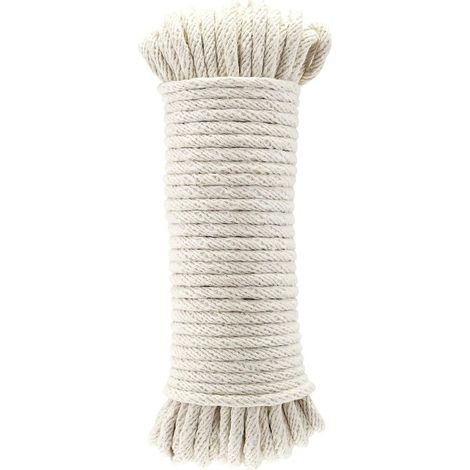 Corde Tressée - Coton Naturel - 12 mm x 15 m - Pour Ligne À Linges Et Bricolage - 1 Pièce (1/5)
