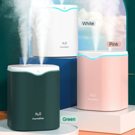 Humidificateur double brumisation 2 L avec LED, arrêt automatique et brume fraîche – idéal bureau & chambre (1/5)