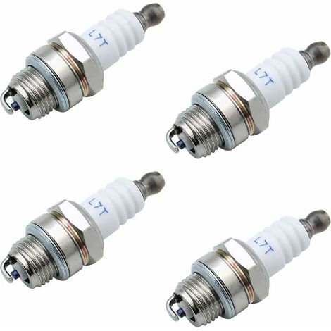 Lot de 4 bougies d'allumage L7T Universelles de Rechange l7t Bougie Tronconneuse Bougie D'allumage Remplacemen pour Tondeuse à Gazon Moteurs à 2 Temps (1/5)