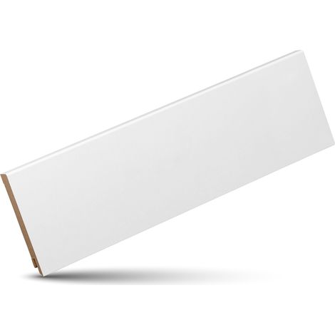 Plinthe moderne blanche MDF recouvert de film blanc 16 x 100 mm