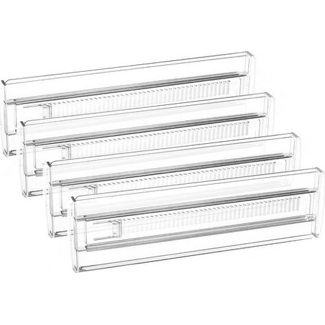 Set da 6 pezzi - Divisori per cassetti regolabili - Divisori per cassetti trasparenti - Adatti per interni di mobili - Divisori in plastica (1/5)