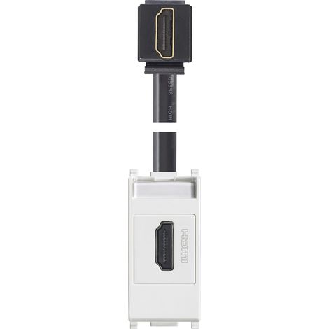 VIMAR - 14346.H Presa HDMI 2.1b con cavo a 90° bianco