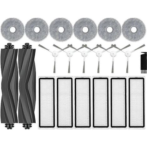 Pièces de rechange et accessoires pour aspirateur robot L10 Prime / L10s Pro : brosse principale, filtre HEPA et chiffon de nettoyage. (1/5)