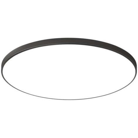 Plafonnier rond ultra fin étanche pour salle de bain balcon chambre couloir diamètre 30cm 24W blanc (1/5)