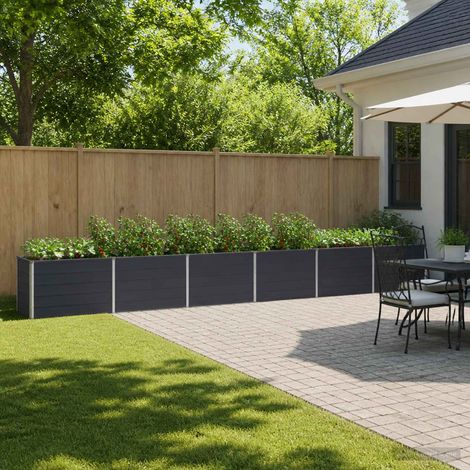 vidaXL Cama de Jardín Elevada Gris antracita 480 x 40 x 55 cm (1/5)