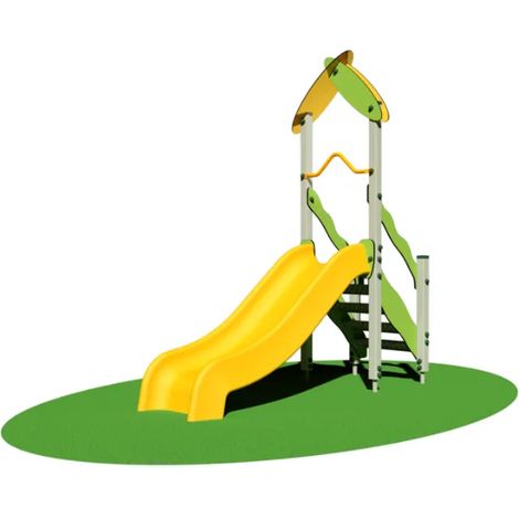 Scivolo Mowgli 960 Giochipark H100cm in polietilene con scaletta o scala gradini - Scala gradini