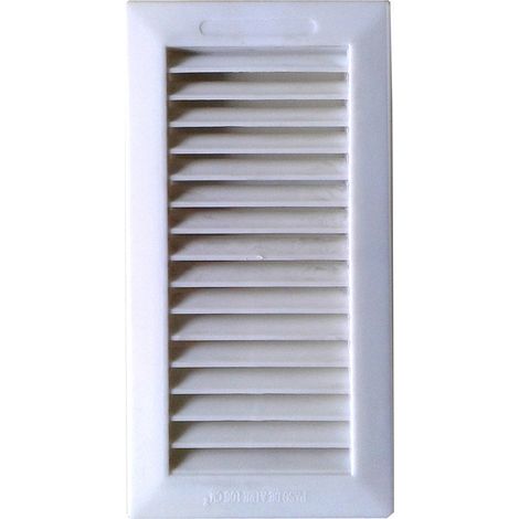 Grille De Ventilation Pour Encastrer Avec Languette Abs 13.3x26cm Cadre Blanc (G) (1/3)