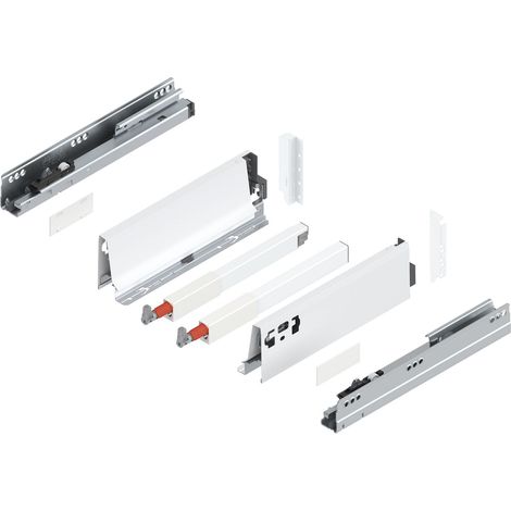 Blum Tandembox antaro C-Reling Schubladenschienen-Set  1 Paar, 30kg 270mm  Vollauszug Blumotion, seidenweiß