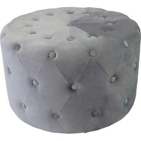 AURA - pouf rotondo in velluto (1/3)