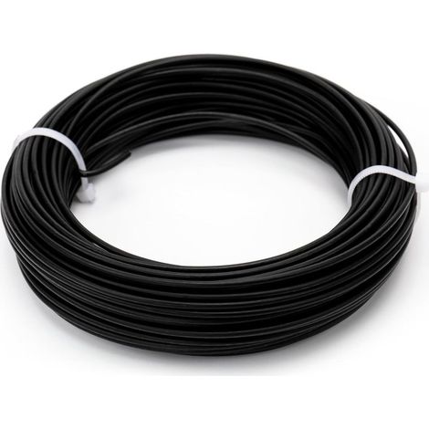 2mm 20 m Fil de Fer Plastifié, Fil de Ligature d'arbre Cravate torsadée de Plante de Fil de Jardin pour Le Support d'arbre de Plante,Noir (1/4)