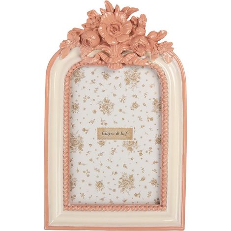 Cadre Photo 10x15 cm en Plastique Rose - Cadre Décoratif pour Salon et Chambre 14x3x23 cm - PANGIVO (1/2)