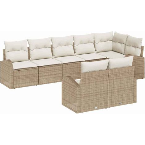 Maison Exclusive - Gartensofa-set Beige und Creme 55 x 55 x 37 cm