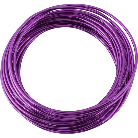 Fil aluminium oxydé rond 2mm, rouleau de 5 mètres, violet, fil artisanal pour bricolage et créations DIY, accessoire de loisirs créatifs (1/4)