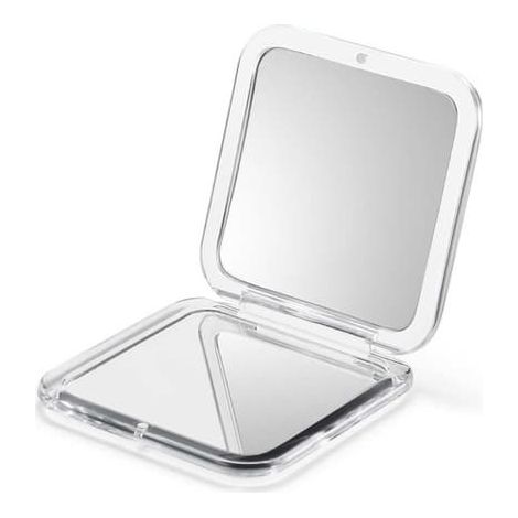 Miroir de maquillage blanc grossissant x20 - Miroir de poche pliable double face compact pour les voyages (1/5)