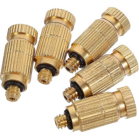 Mister Nozzles Misting Nozzle Roof Cooling Garden Hose Nozzle Brass 5Pcs (1/4)