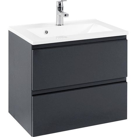Waschtisch COMO-03, Hochglanz grau, B x H x T ca.: 60 x 56 x 47cm (1/5)