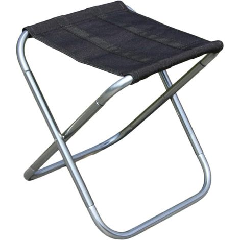 Folding Camping Stool Outdoor Chair for Hiking Fishing Travel Barbecue Beach Design Black and (1/5)