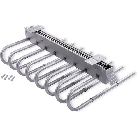 EMUCA Porte-pantalons extractible Keeper pour montage côté gauche finition gris métallisé