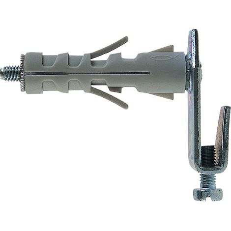 Fischer Tasselli SB 12/10 con gancio regolabile (25 Pz.), Universali per Il Fissaggio di Lampade, Specchi, Mobili su Muro e Cemento