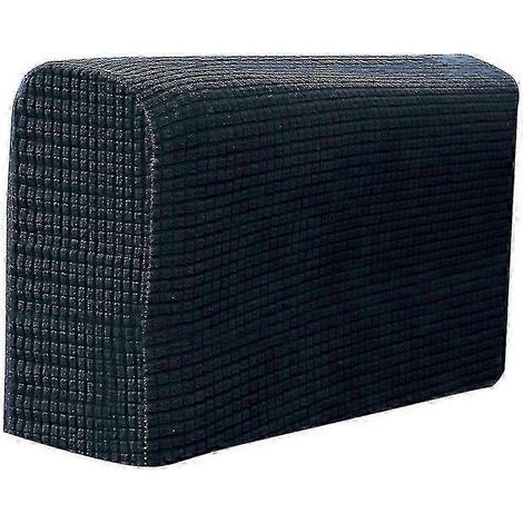 Housses d'accoudoirs de canapé, lot de 2, protections pour meubles, bleu marine. (1/5)