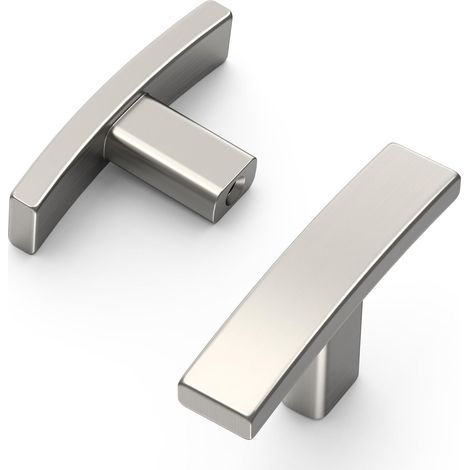 10 pièces Boutons de meubles Boutons d'armoire Nickel Brossé Boutons de tiroirs Boutons Pour poignées d'armoire Boutons de commode Boutons d'armoire UK0088 (1/5)