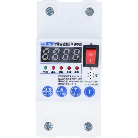 Disjoncteur différentiel intelligent à réarmement automatique, largeur 45 mm, 230 V CA, 50 Hz (1/5)
