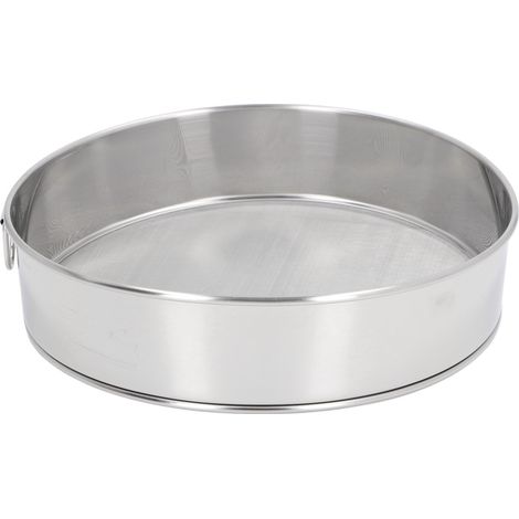 Tamiseur Rond 80 Mesh en Acier Inoxydable Antiadhésif Revêtu Argenté pour Sucre Glace et Cacao (1/5)