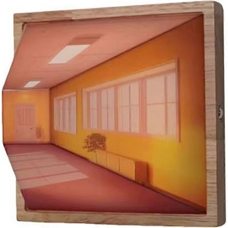 3D-Stereo-Wandleuchte, dekorative Nachttischlampe, 3D-Effekt, Farbwechsel, DIY-Wandleuchte B (1/5)