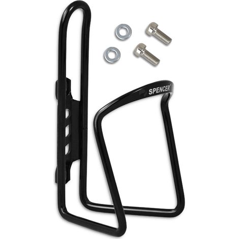 Portabotellas para cesta de bicicleta, portabotellas de aluminio negro Spencer (1/2)