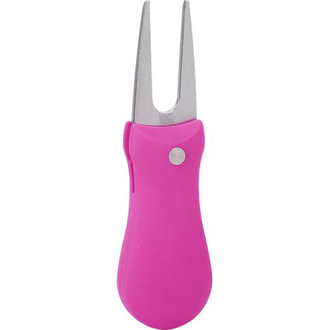 Outil de Réparation de Green de Golf Portable, Fourchette à Balle Pliable pour Pelouse, Accessoire d'Entraînement pour Golfeur Violet (1/5)