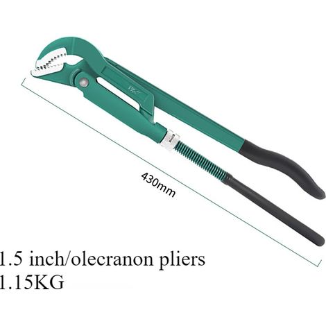 Pince à bec d'aigle (1,5 pouce), clé à pipe robuste réglable à 45° (1/5)
