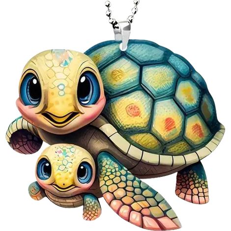 Ornement De Suspension Tortue - Décoration De Noël Pour Arbre De Noël Et Intérieur - Acrylique - 1 Pièce (1/5)