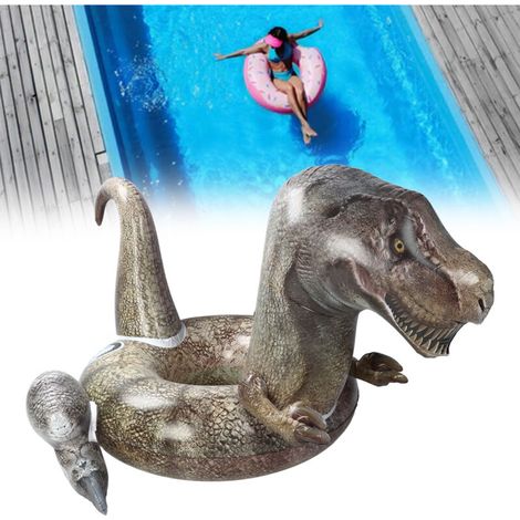 Bouée gonflable en forme de dinosaure et de T-Rex, en PVC, pour adultes, adolescents et enfants, pour piscines, design 3D.-AquaForge (1/5)