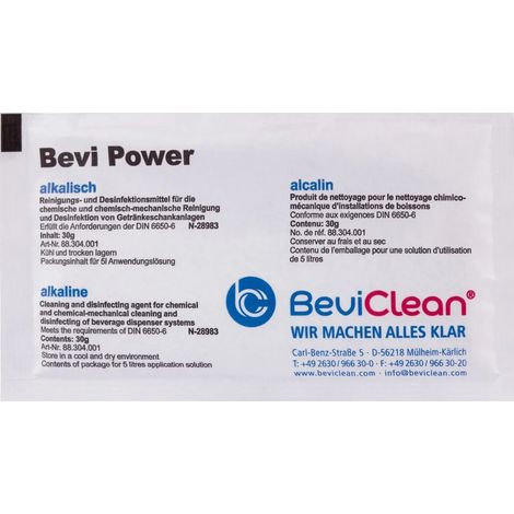 Reinigungsmittel, Reinigungslösung für Schankanlagen - Bevi - Power Pulver (1/2)