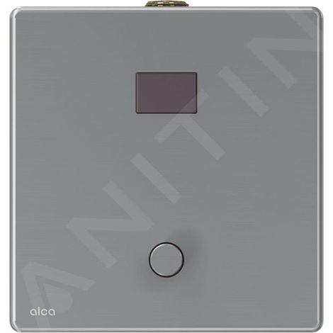Alca - Commande électronique de rinçage d'urinoir, avec commande manuelle, alimentation secteur, acier inoxydable ASP4-KT (1/3)