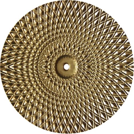 Pendentif Murale - Disque Métallique en Fer Forgé - Décoration Murale Rétro Dorée - Pour Salon Chambre Bureau - 13,5 à 25,5 cm (1/5)
