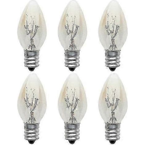 Lot de 10 ampoules E12 220-240 V 10 W, ampoules C7 à filament blanc chaud/ampoules à incandescence, éclairage d'ambiance. (1/5)