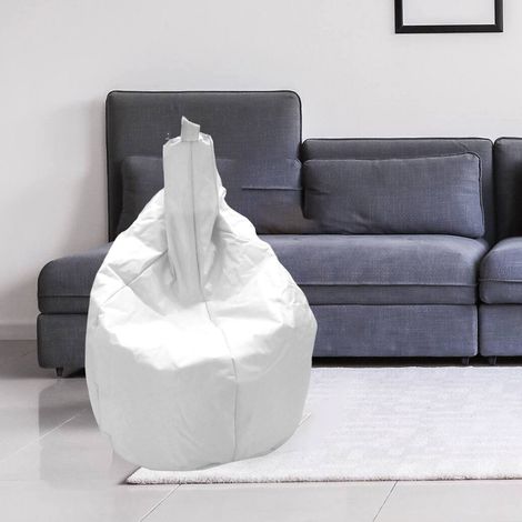 Dmora Pouf élégant, couleur blanche, Dimensions 80 x 120 x 80 cm (1/4)