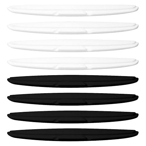 Bande de Protection Anti-frottement de Voiture, Lot de 8 Protections Anti-Collision Flexibles pour Pare-Chocs en Caoutchouc (Noir et Blanc) (1/5)