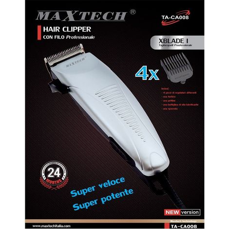 Trade Shop - MAXTECH PROFESSIONELLER, VERSTELLBARER HAARSCHNEIDER MIT KABEL FÜR MÄNNER TA-CA008 -
